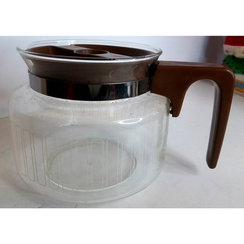 Vintage Proctor Silex 8 Cup Replacement Carafe Retro Glass Coffee Pot Brown - Picture 3 of 7